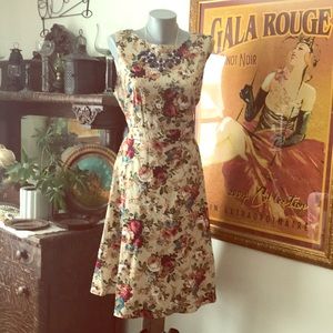 Floral fit and flare dress